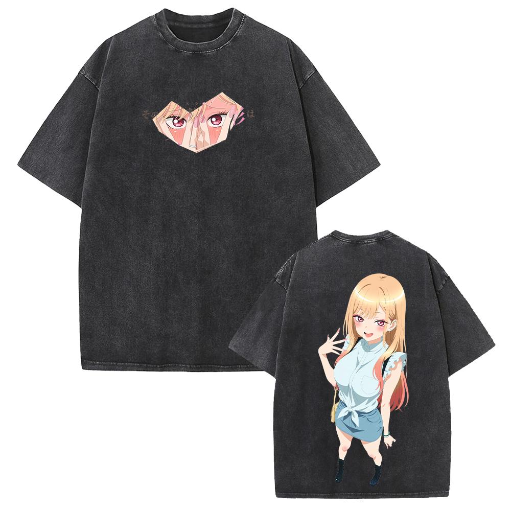 Marin My Darling T-shirt Anime Fashion Washed Y2k T Shirt Men Women Clothing Cotton Tees Tops