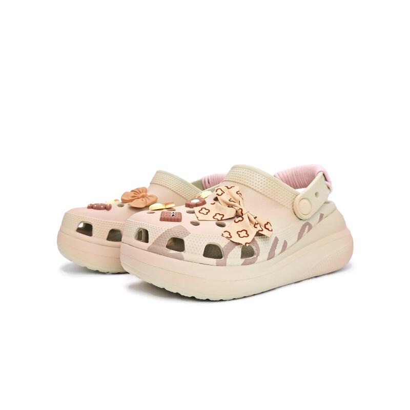 Crocs Crush Clog A Curtain of Dreams EVA Graffiti Simple Spring & Summer Outdoor Commuting Hole Shoes Women's Pink