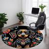 1pc Dachshund Art Print Chair Carpet for Office Non-Slip, Machine Washable Rug for Office, Room - Holiday Decor, Machine Made Yy251016104