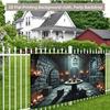 2D plane 1 realistic Gothic dungeon scene background with medieval stone walls.PMJ