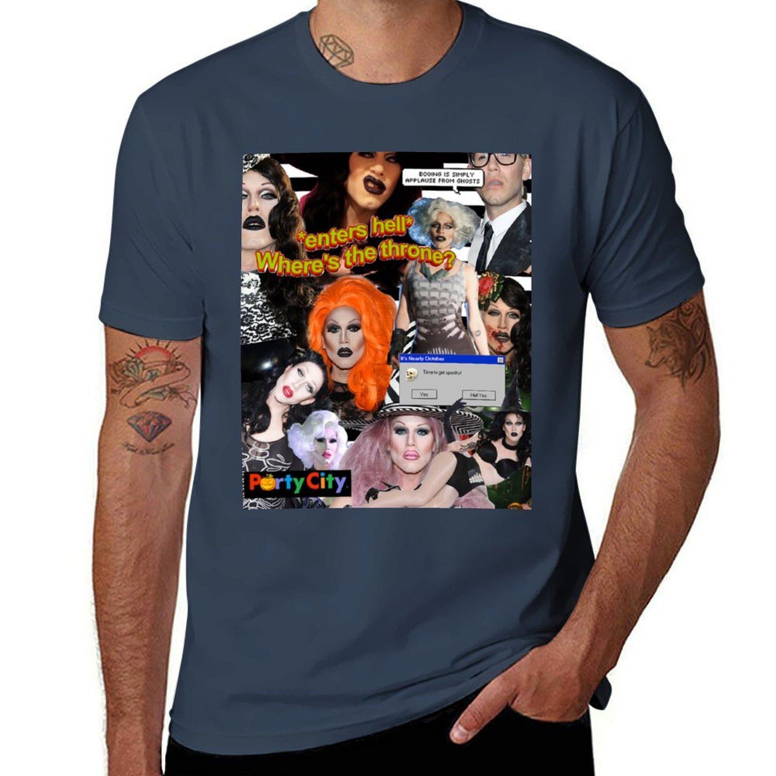 Sharon Needles TShirt Basic Solid Tee for Daily Use S