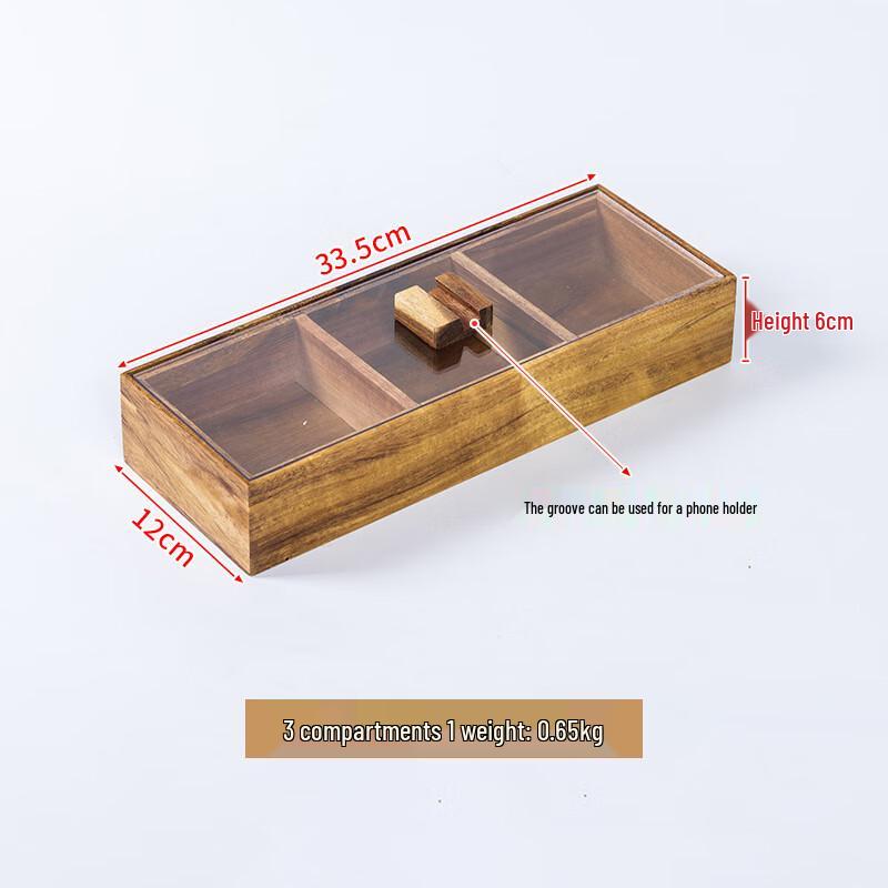 

ZISIZ Bamboo Sectional Dried Fruit & Nut Box
