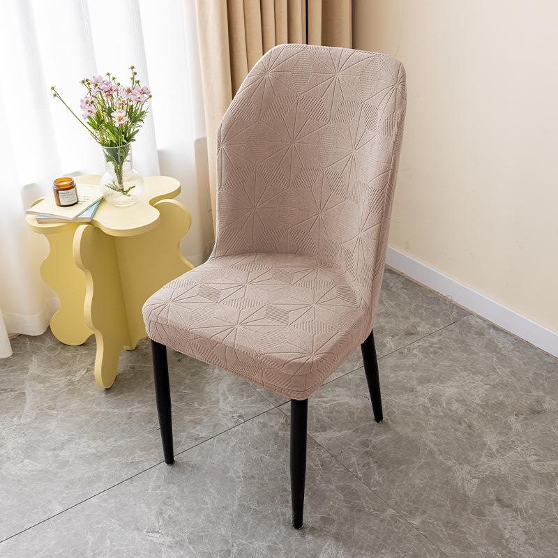 Minimalist Fan-shaped Curved Chair Cover Solid Color Dining Chair Cover Stool Cover High Elastic Thickened Wear-resistant Chair Cover Dust-proof