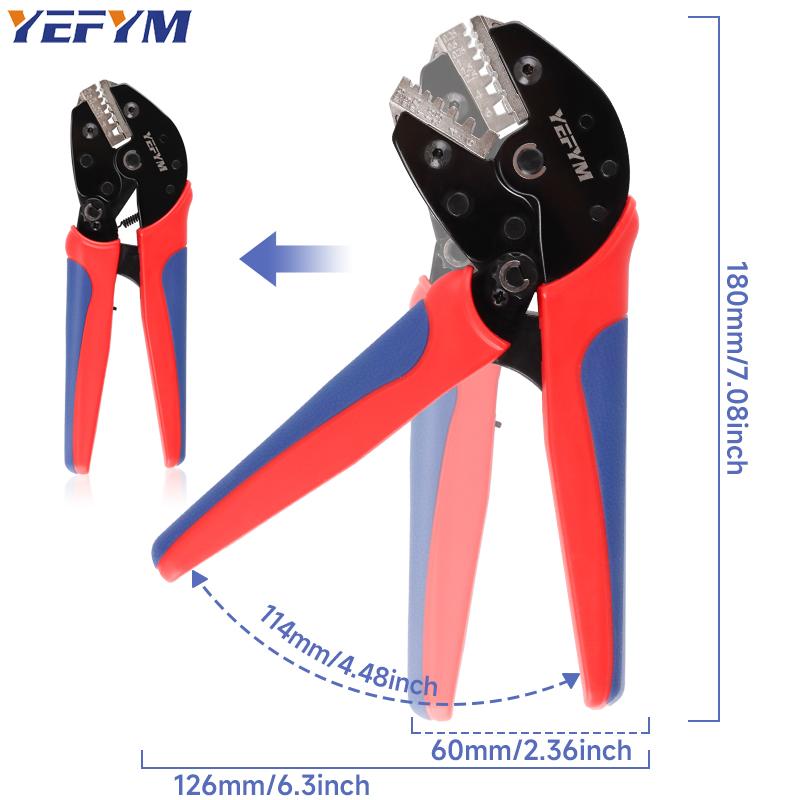 YMS-06WF Electrician Special Tubular/Pin Type Terminal Crimping Pliers 0.5-6mm² Cold-Pressed Wire Crimpers"