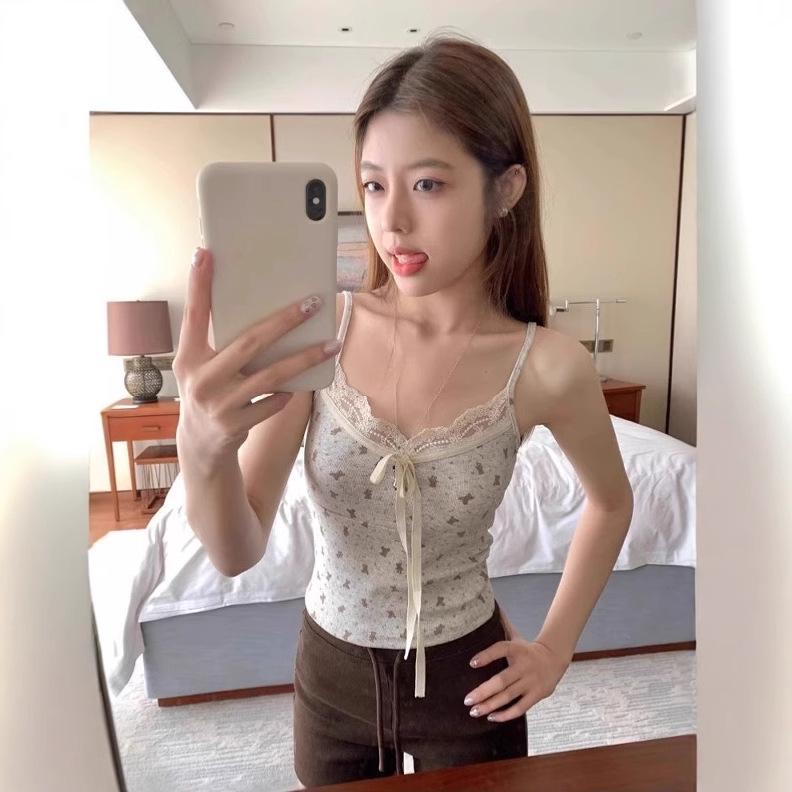Slim Lace Patchwork Camisole - Women's Summer Sleeveless Top