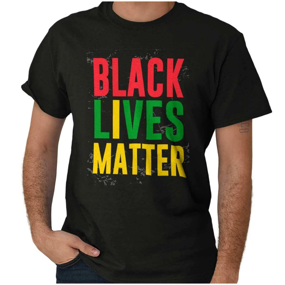 

Black Lives Matter Я имею значение Протест Адвокат Женская или Мужская Футболка с Круглым Вырезом 100% Хлопок Мужские Футболки Топ Футболка 3XL