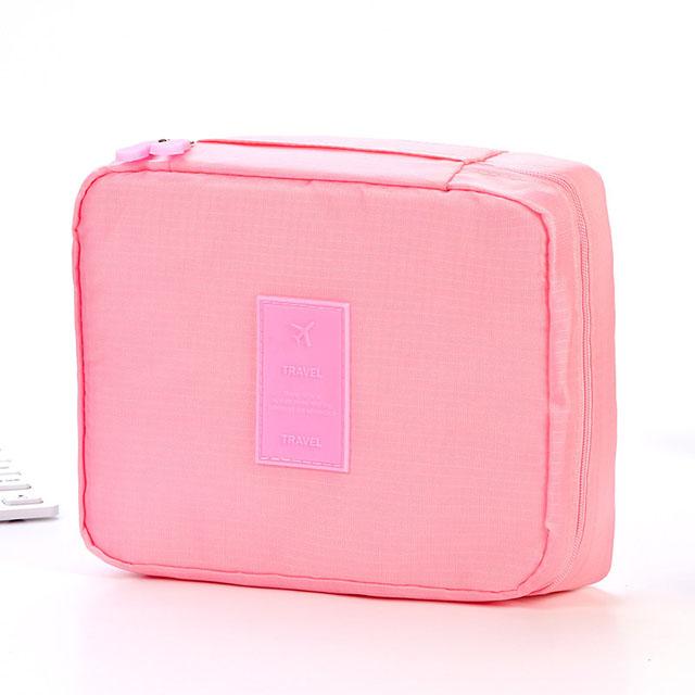 Multifunktionale Reise-Make-up-Tasche für Mädchen, wasserdichter, tragbarer Kosmetik-Organizer mit mehreren Fächern für Damen