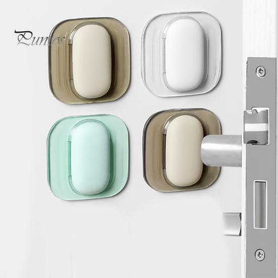 3Pcs/Set Silicone Door Stopper Punching Free Mute Stickers Door Handle Protection Pad Hardware Wall Mat Anti-collision Sticker
