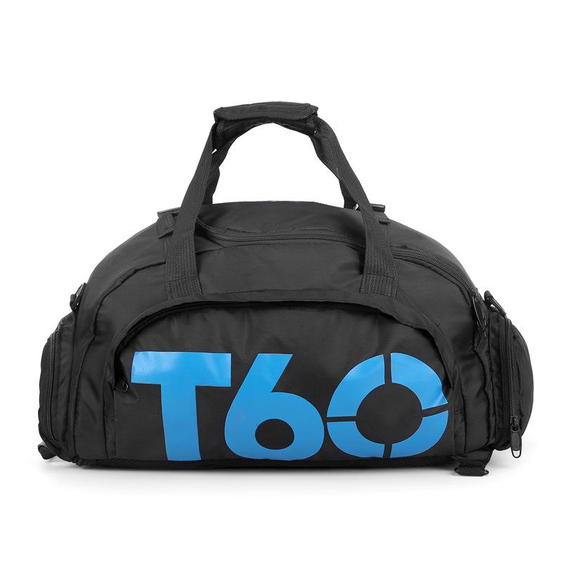 T60 Sports Travel Bag - Double Shoulder, Dry/Wet Separation, Gym & Yoga Bag for Men and Women.