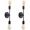 American-Style Industrial LED Double-Head Wall Lamp for Hallways, Bedrooms, and Bathroom Mirrors
