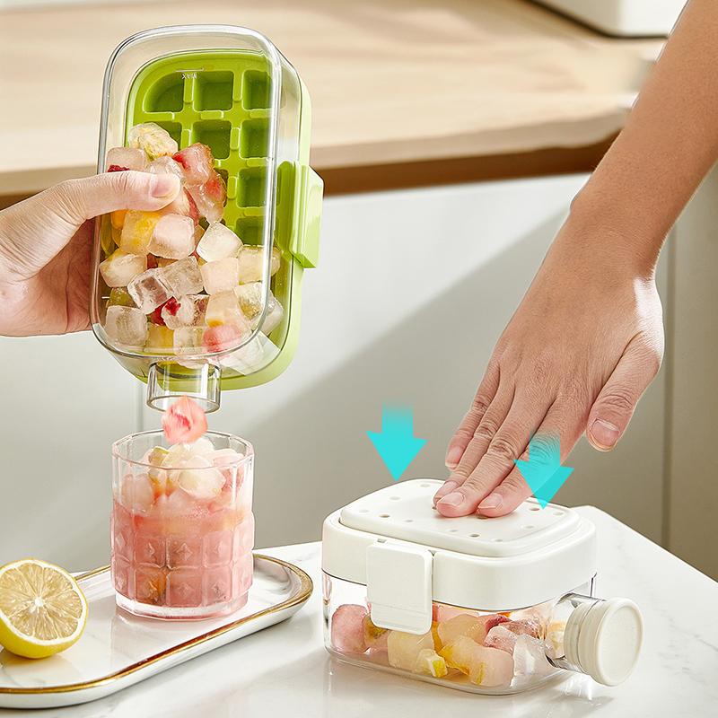 New Freezer Ice Cube Trays Outdoor Ice Water Bottle With Lid Straw Easy Demould Ice Maker Mold For Beer Juice