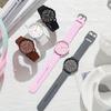 Arabic Dial Women's Quartz Watch Minimalist Silicone Strap Casual Wristwatch for Girls Students Reloj