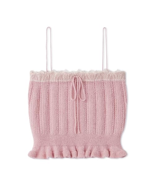 Lace Trim Knit Ensemble LWNT261035PNKF