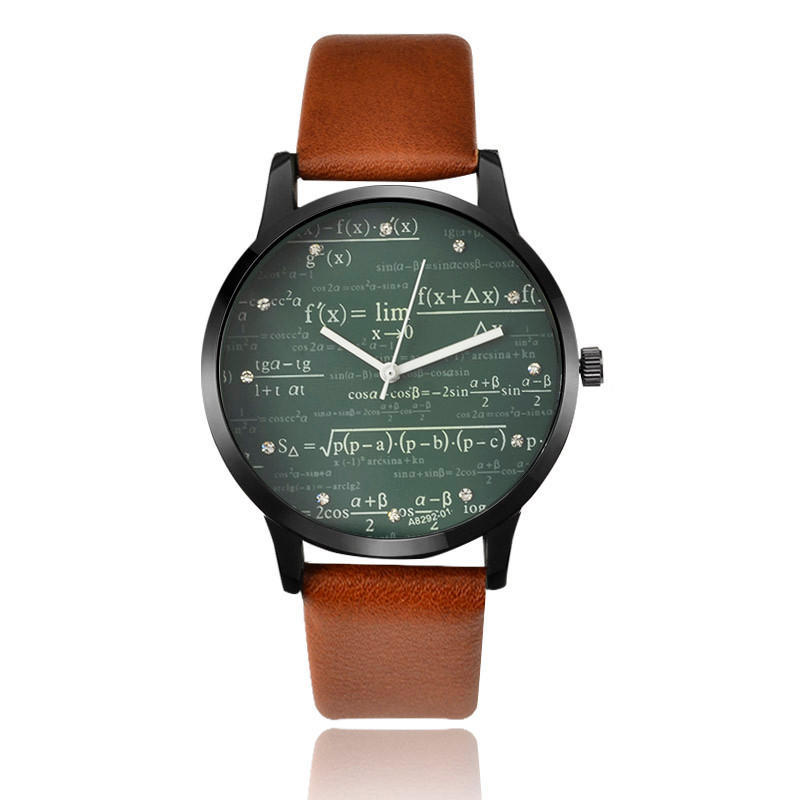 Fashion Geometric Mathematics Watches Unisex Sports Watches Miler Quartz Wristwatches Men Women Girls Students Montre Homme
