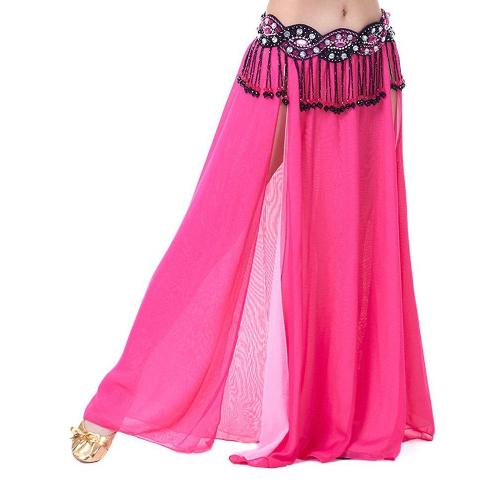Shining Dancing Skirt Chiffon Show Costumes Fashion Belly Dance Skirt  Women