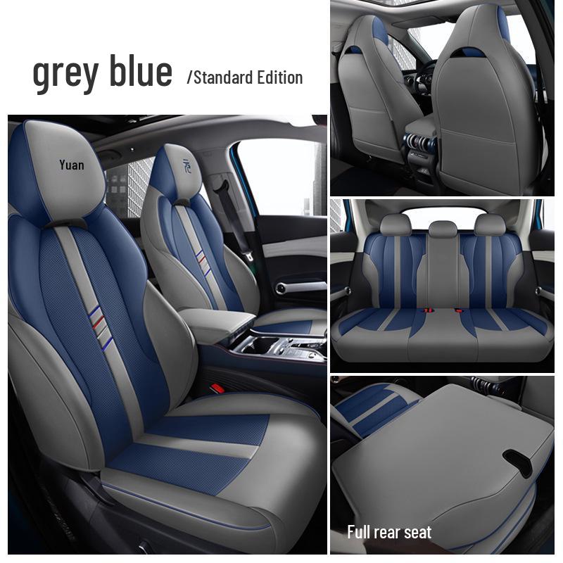 BYD Yuan PLUS Perforated Leather Car Seat Cushion - Year-Round, Fully Enclosed, Five-Seat Cover.