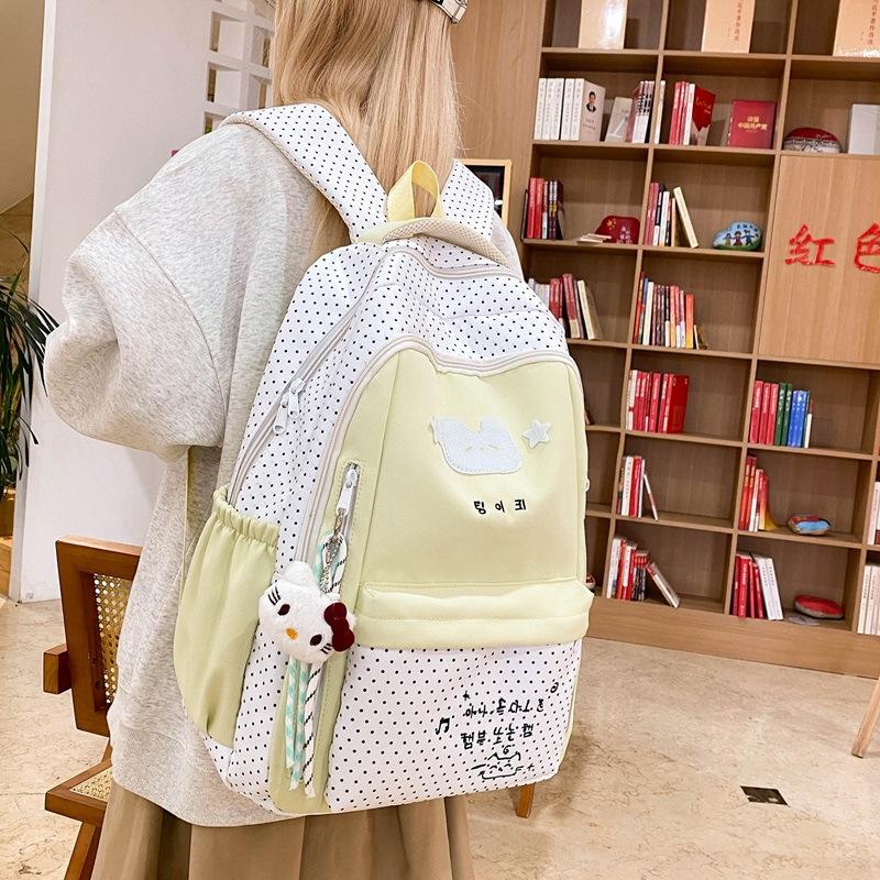 Schoolbag Korean school bag girl college student niche design sense large capacity high value backpack girl junior high backpack