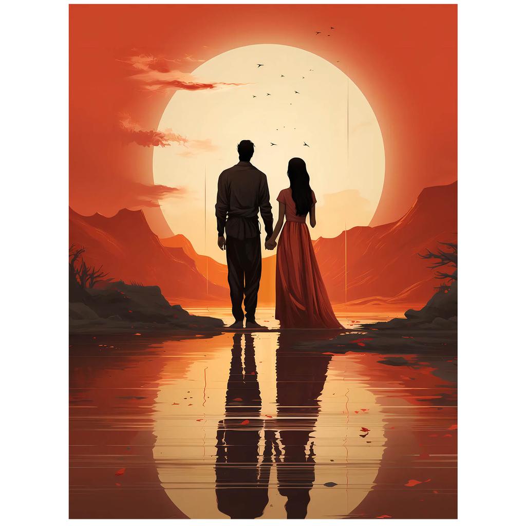 A Moment Together A Moment Together, 70X100 Cm, Unframed, Premium Canvas On Stretcher