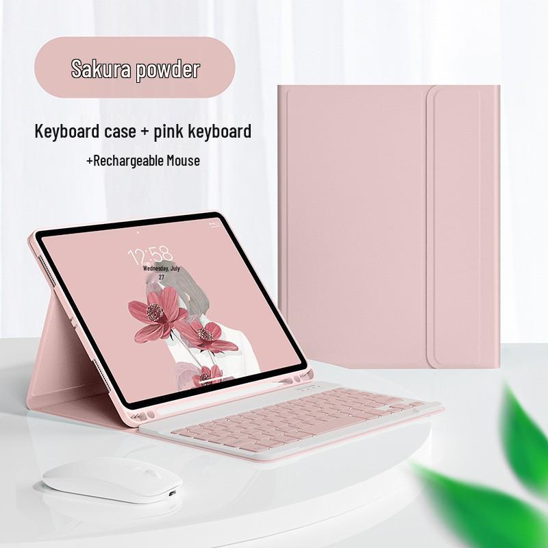2024 iPad Air 6 Silent Bluetooth Keyboard Case with Pen Slot for 11-Inch Tablet