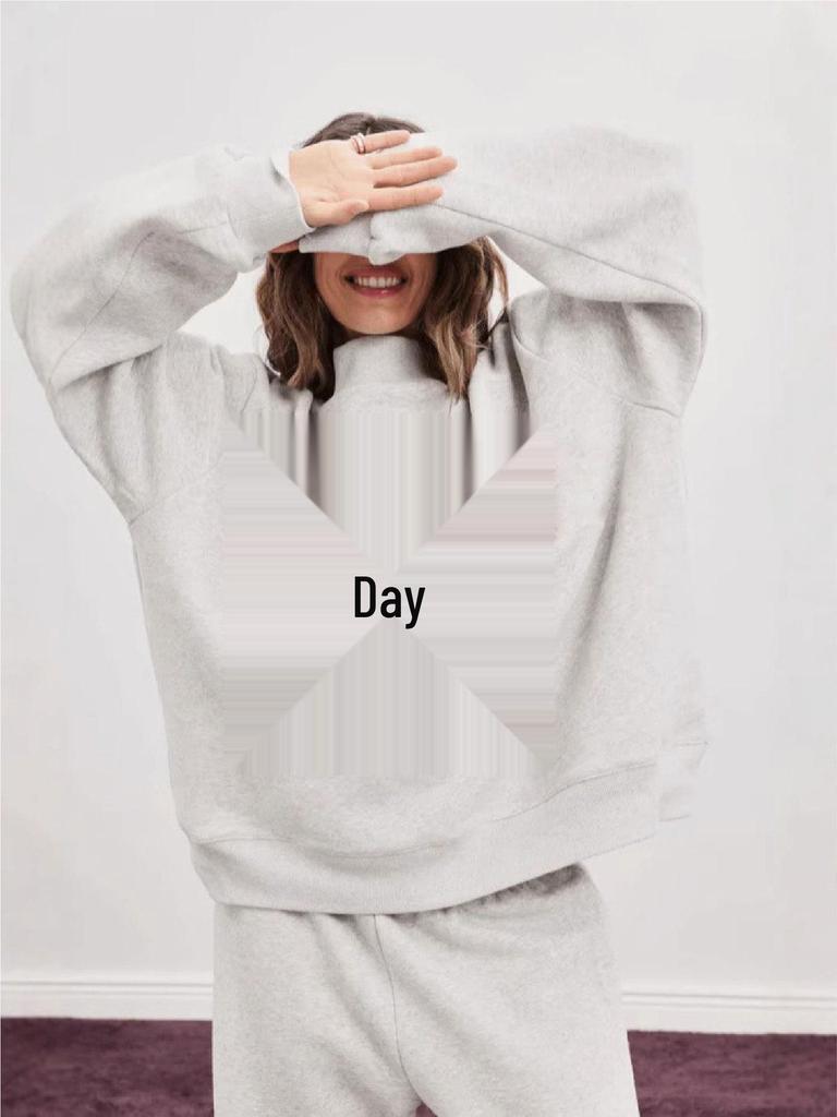 High Neck Long Sleeve Women's Hoodie - Casual, Comfortable, Trendy for Spring and Autumn