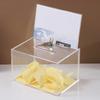 Acrylic Donation Box with Lock and Sign Holder Raffle Ticket Container Clear Ballot Box for Voting Charity Ballot Suggestions