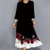 Oversized Ladies Two Piece Ensemble Printed Sundress With Long Sleeve Chiffon Outerwear
