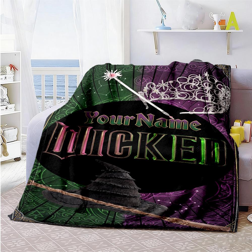 Gothic Illustrations Customize Your Name Blanket Cozy Personalized Blanket Soft Warm Cozy Perfect for Chair Office Chair Bed Home Decor All-Season Use