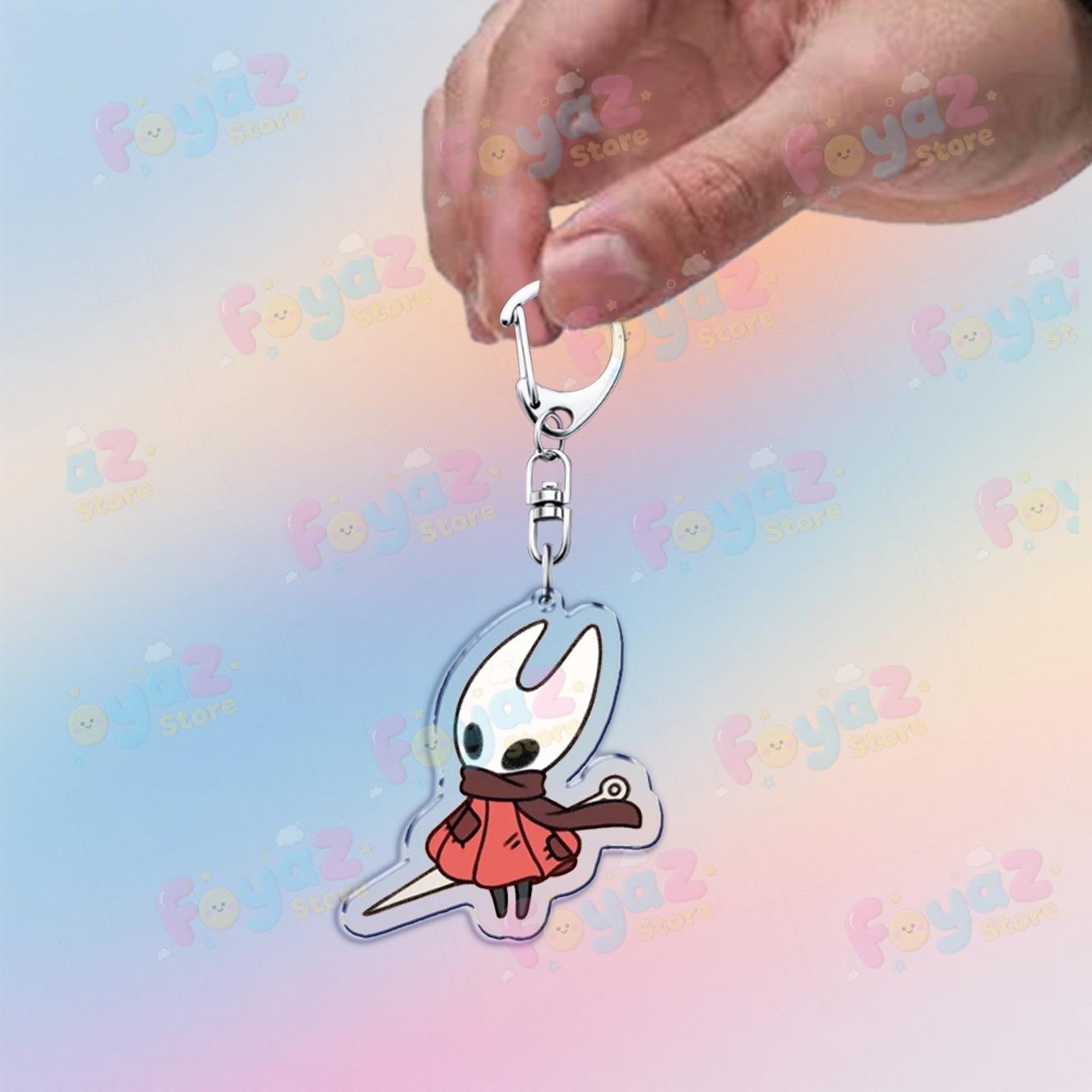 

Creative Game Funny Keychain Accessories Bag Charms Quirrel Little Ghost Knight Keyrings Womens Jewelry Fans Freinds Gift