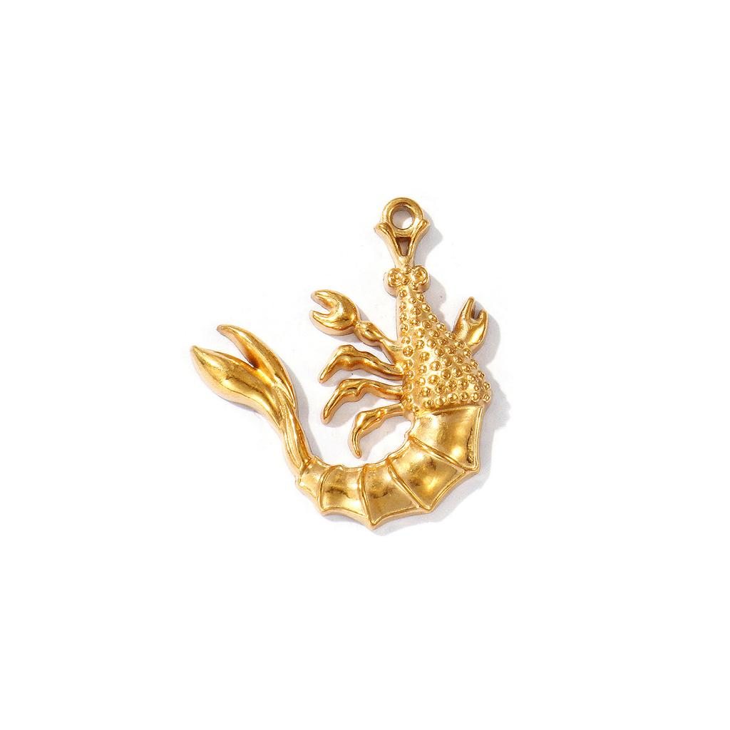 2 PCs 304 Stainless Steel Ocean Jewelry Charms Multicolor Lobster Pendants For DIY Necklace Bracelet Keychains Jewelry Making