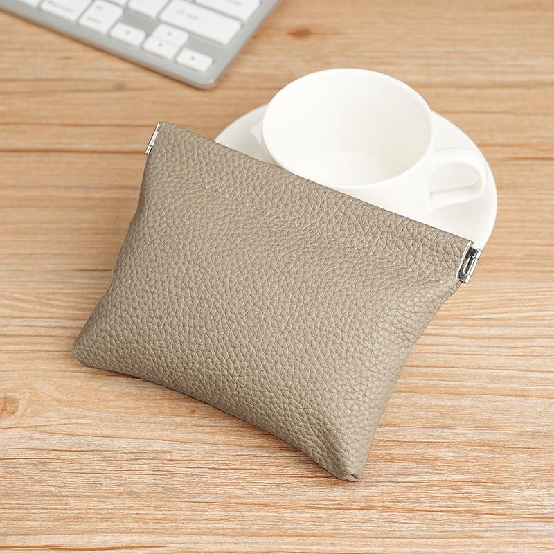 Lychee Pattern Mini Coin Purse: Women's Spring Closure Pouch for Coins, Keys, Cards, and Lipstick.