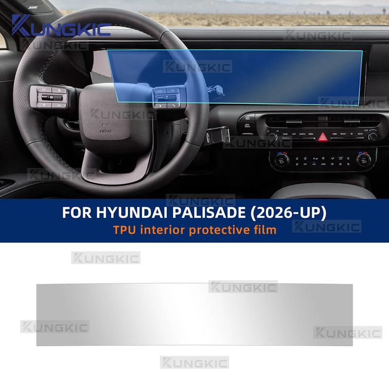 Für Hyundai Palisade 2026-up Klare Innenraum-Schutzfolie Armaturenbrett Navigationsbildschirm TPU-Aufkleber Kratzfeste Zubehörteile