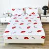 Cartoon Print Mattress Protector Fitted Bed Sheet Bedding Mattress Cover Garterized Bedspread Mat Household  for Home