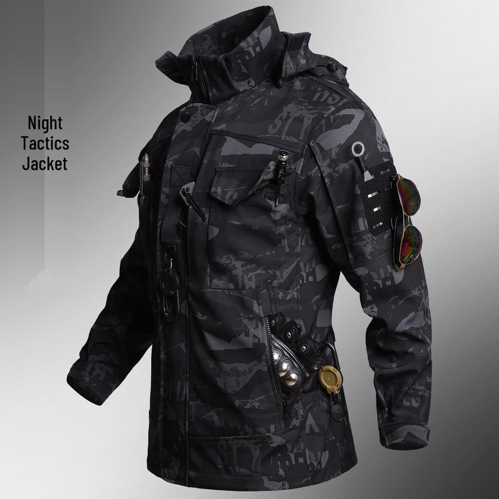 Men's Durable Waterproof Camouflage Jacket & Pants Set - Breathable Workwear for Spring & Autumn Outdoor, Tactical, and Mountaineering Use