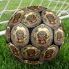 Prehistoric Ankylosaurus Emblem Round Football Size 5 Adult Ball Suitable for Training Matches and Outdoor Team.