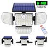 Solar Outdoor Light 182LED Solar Security Flood Lighting with 3 Modes Adjustable Lighting Head for Garage Garden Yard
