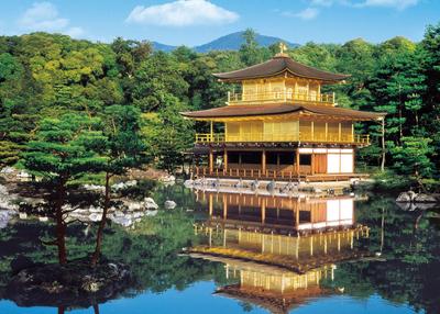 Epoch 2000 Super Small Piece Jigsaw Puzzle, Japanese Landscape, Kinkakuji Temple In Fresh Green - Kyoto (38x53cm) 54-001, Includes Glue, Spatula, and