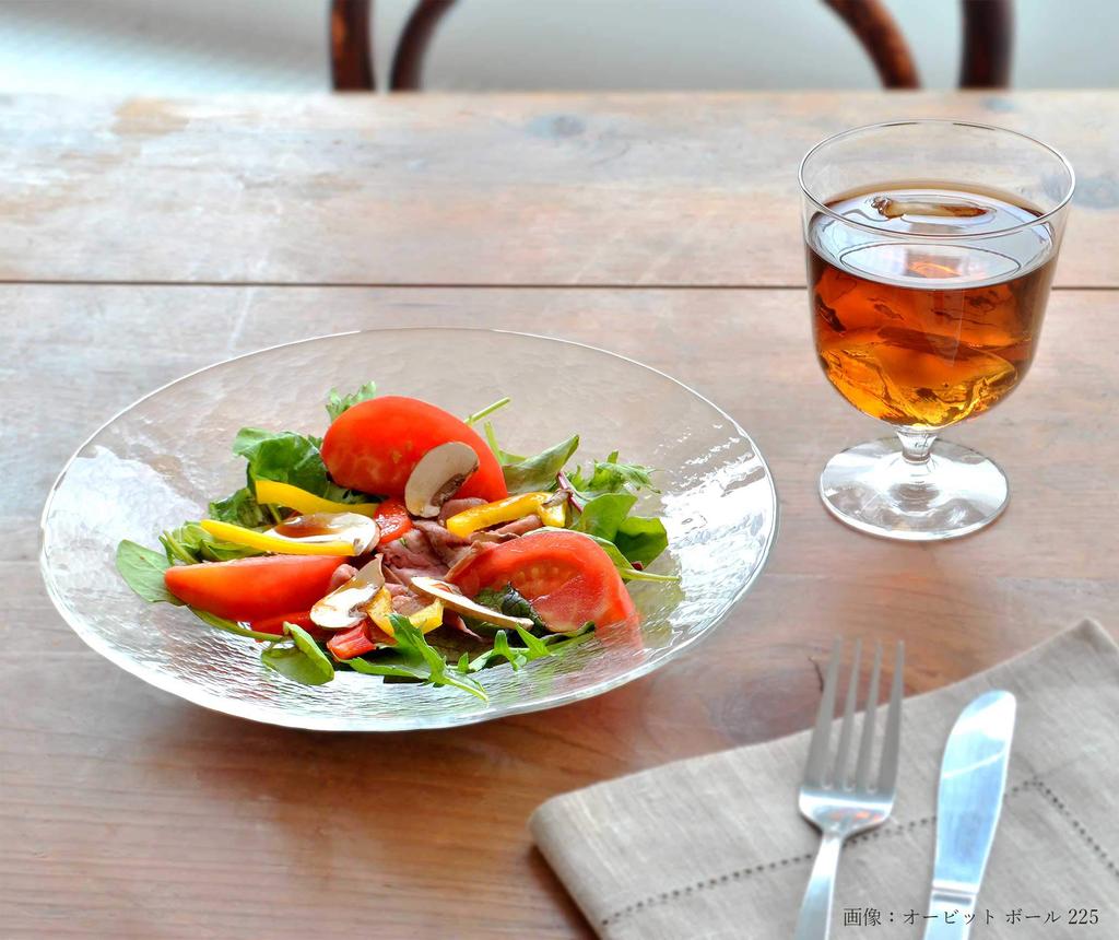 Toyo Sasaki Glass Orbit Bowl Made in Large Round Glass 46163 270, Japan, Plate, Dish, Tableware,