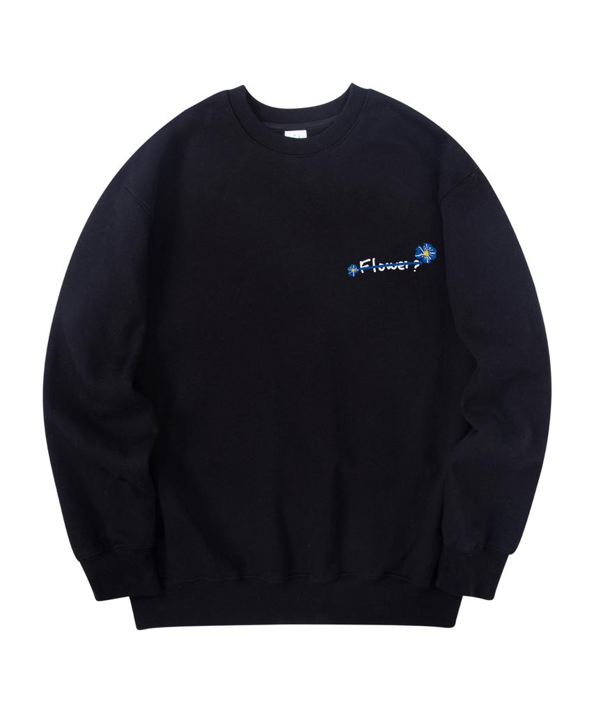 RADINEO Blue Flower Sweatshirt Black