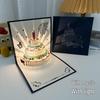 3D Cake Music Lights Birthday Card - Advanced Creative Gift