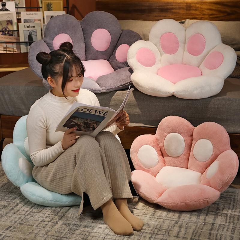 Cat'S Paw Plush Pillow Stuffed Fluffy Chair Sofa Cartoon Animal Seat Cushion Indoor Floor Decoration For Cats Dogs Present