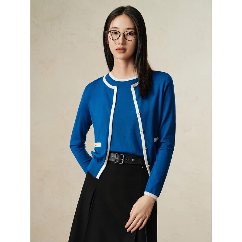 JUZUI Women's Wool Blend Round Neck Knit Sweater