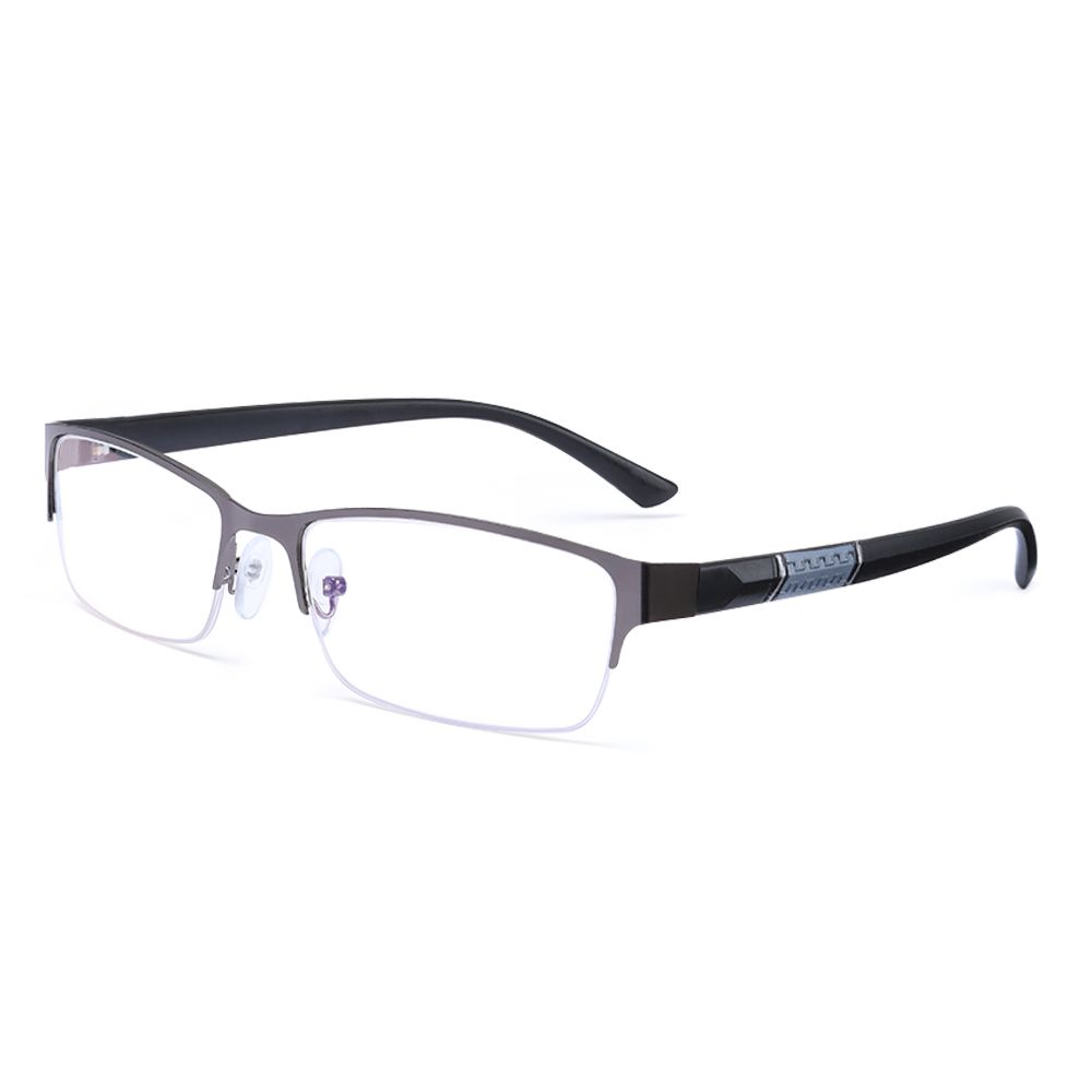 Metal Anti-blue Light Reading Glasses Farsighted Eyeglasses Men Business Eyewear Diopter 0 +1.0 +1.5 +2.0 +2.5 +3.0 +3.5 +4.0