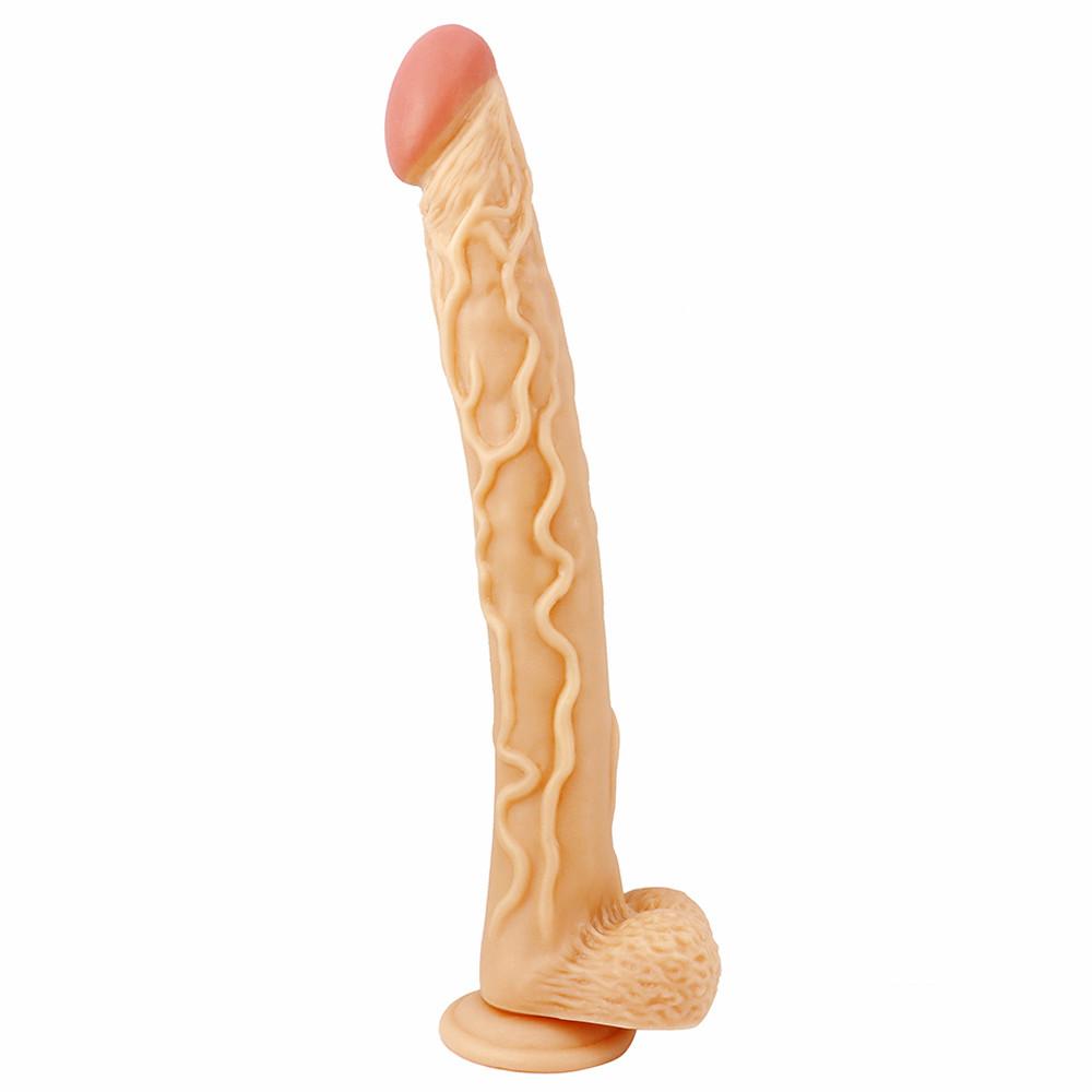 Lengthen Realistic Simulation Big Dildo with Strap Penis Sex Toy Female Vaginal Anal Masturbator with Suction Cup Lesbian