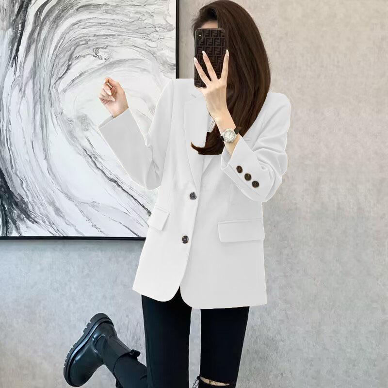 Suit Jacket Women's Spring Temperament Korean Version of The Wild Small Commuter Khaki Suit Jacket Women