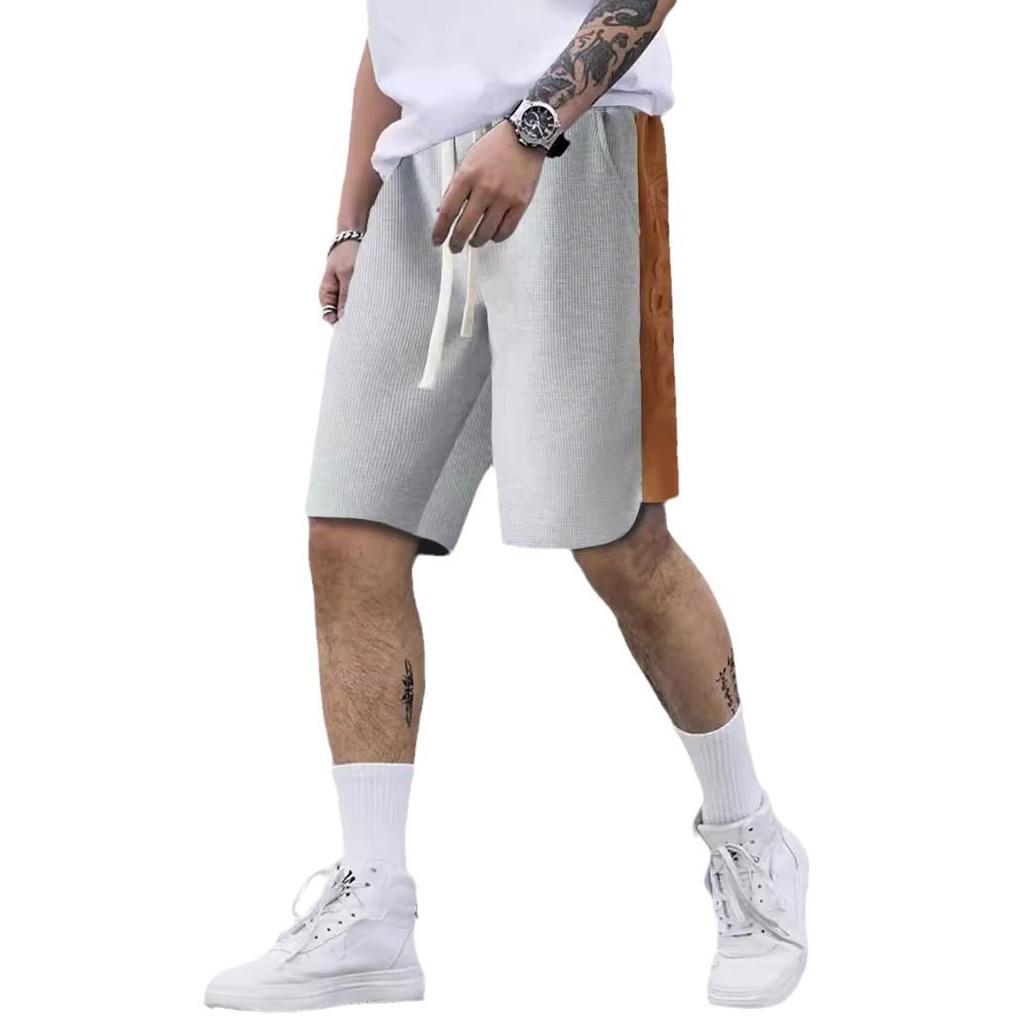 New Men's Colour Block Sports Shorts Loose Summer Outdoor Casual Pants