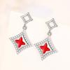 Fashionable, Simple, Light and Luxurious Four-leaf Clover Earrings for Women