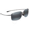 Maui Jim Hema Neutral Grey Rectangular Unisex Sunglasses 443 11m 62