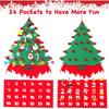DIY Felt Christmas Tree Ornaments Advent Calendar, 24 Days Countdown to Xmas Advent Calendar with 24 Ornaments & Pockets, DIY Tree Cute Holiday Decor