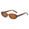 Vintage Leopard Small Oval Sunglasses Women Men Designer Retro Narrow Frame Rectangle Sunglasses UV Lentes  Mujer S20871G