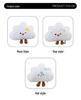 Cute White Cloud Plush Throw Pillow & Toy Doll